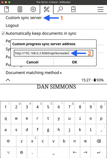 KOReader Custom Sync