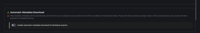 Automatic Metadata Download