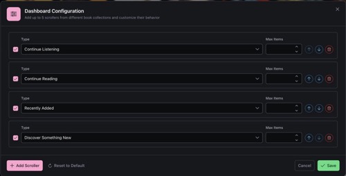 Dashboard Configuration