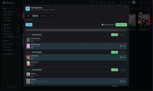 Find Duplicates Dialog
