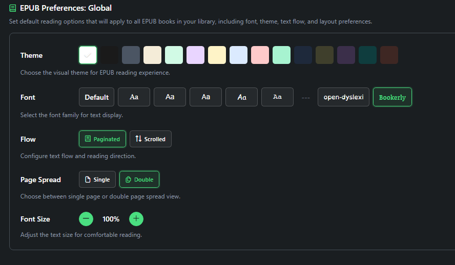 Font Configuration - Global
