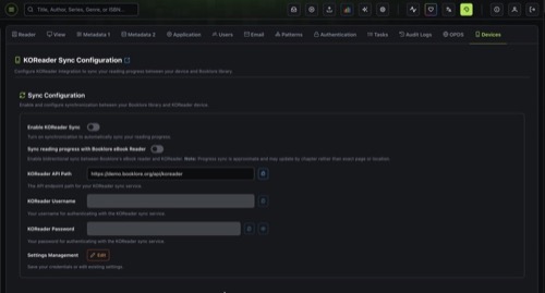 KOReader Sync Configuration