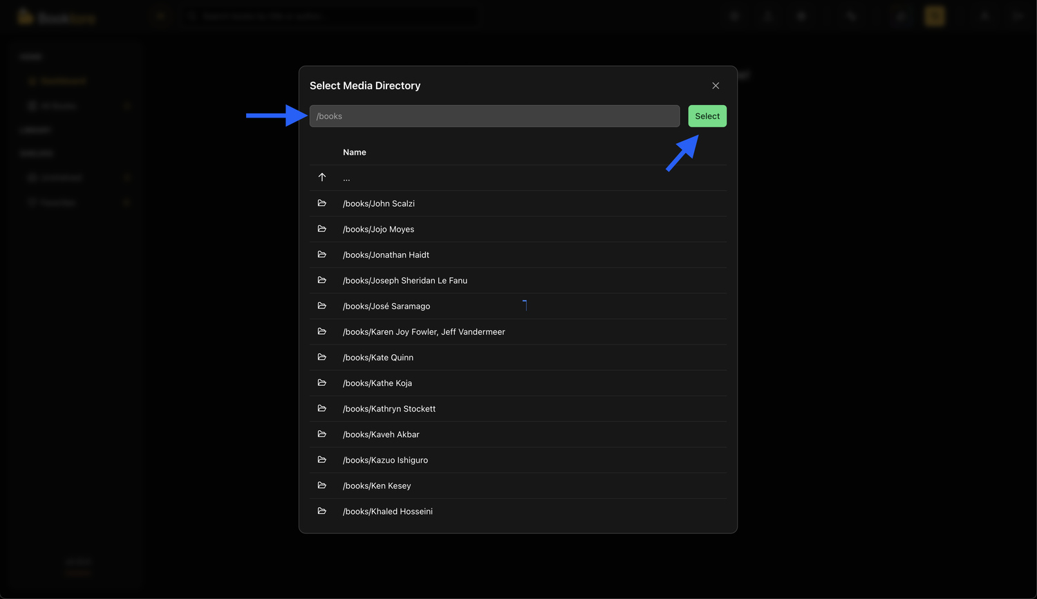 Library Folder Picker