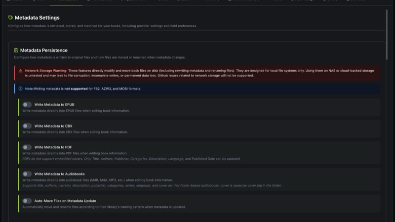 Metadata Persistence
