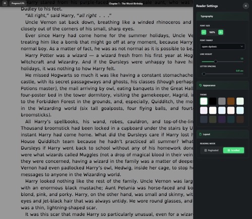 Per-Book Font Setting