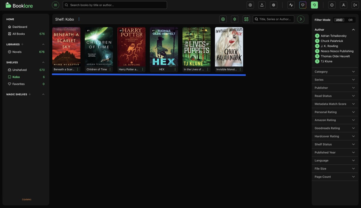 Book removed from Kobo shelf