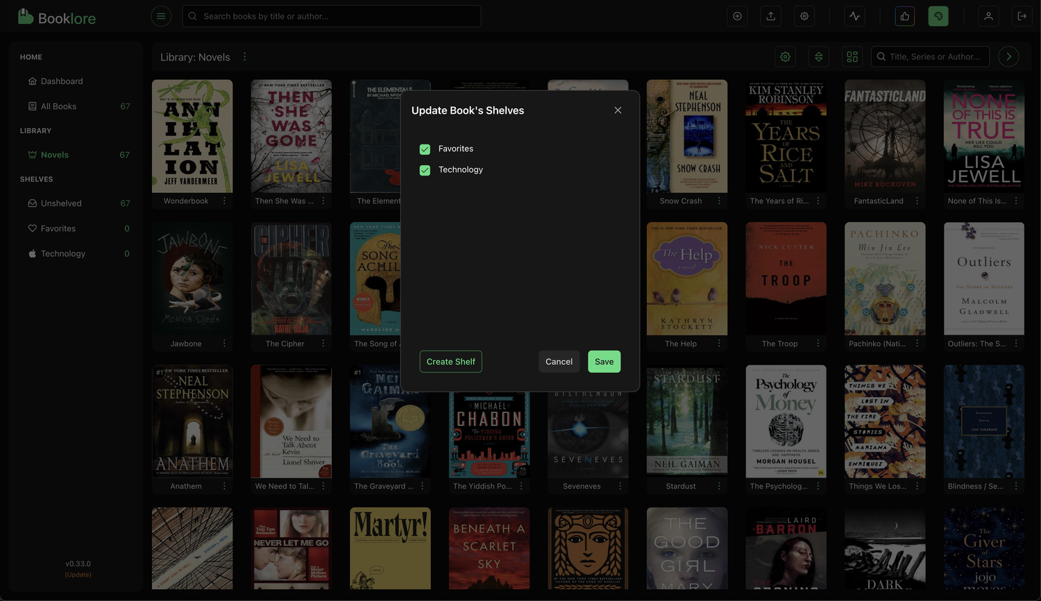 Shelf Created and Assigned