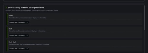 Sidebar Sorting Preferences