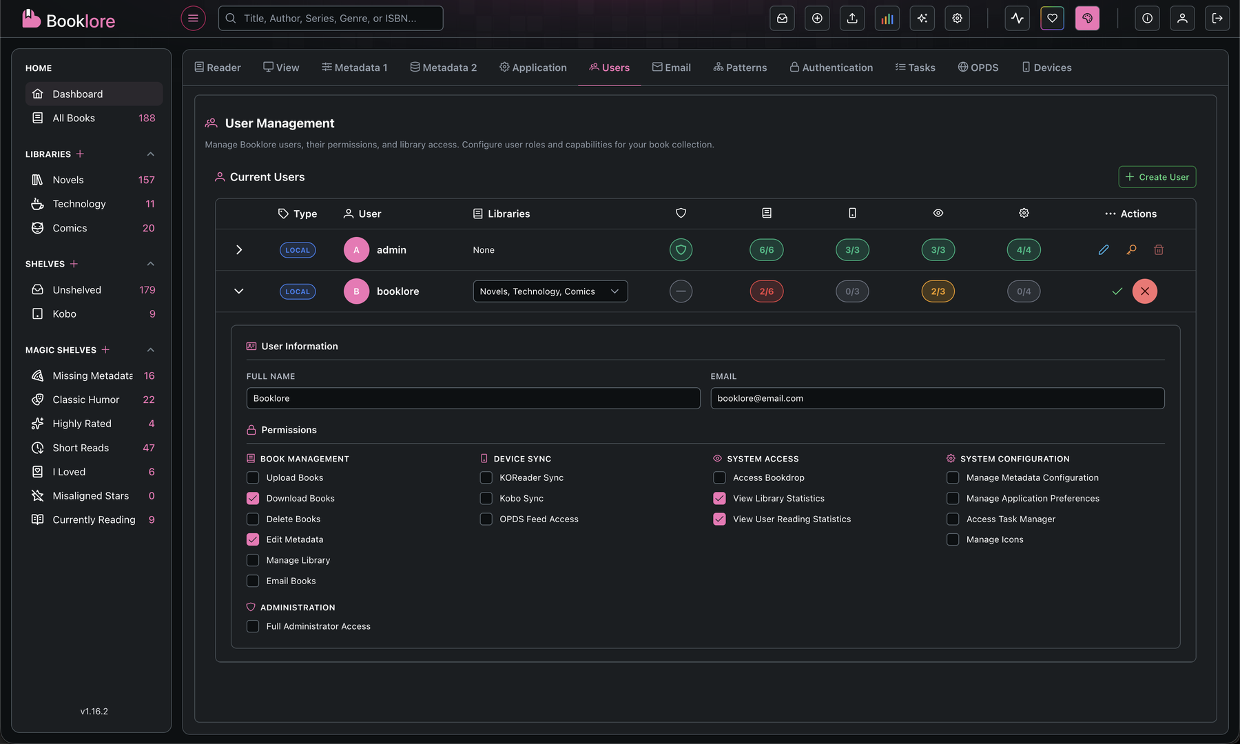 Multi-User Management